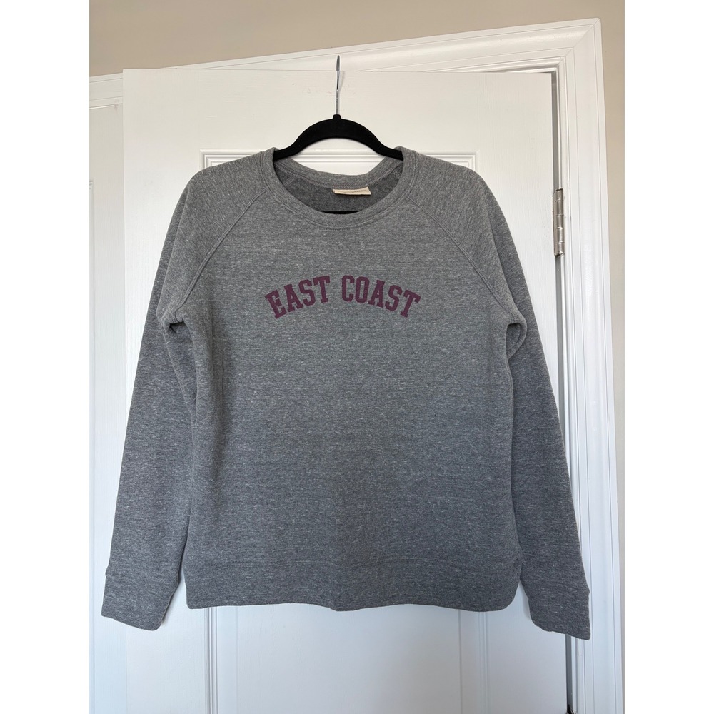 78&Sunny East Coast Graphic Sweatshirt Gray Raglan Pullover Small USA Made